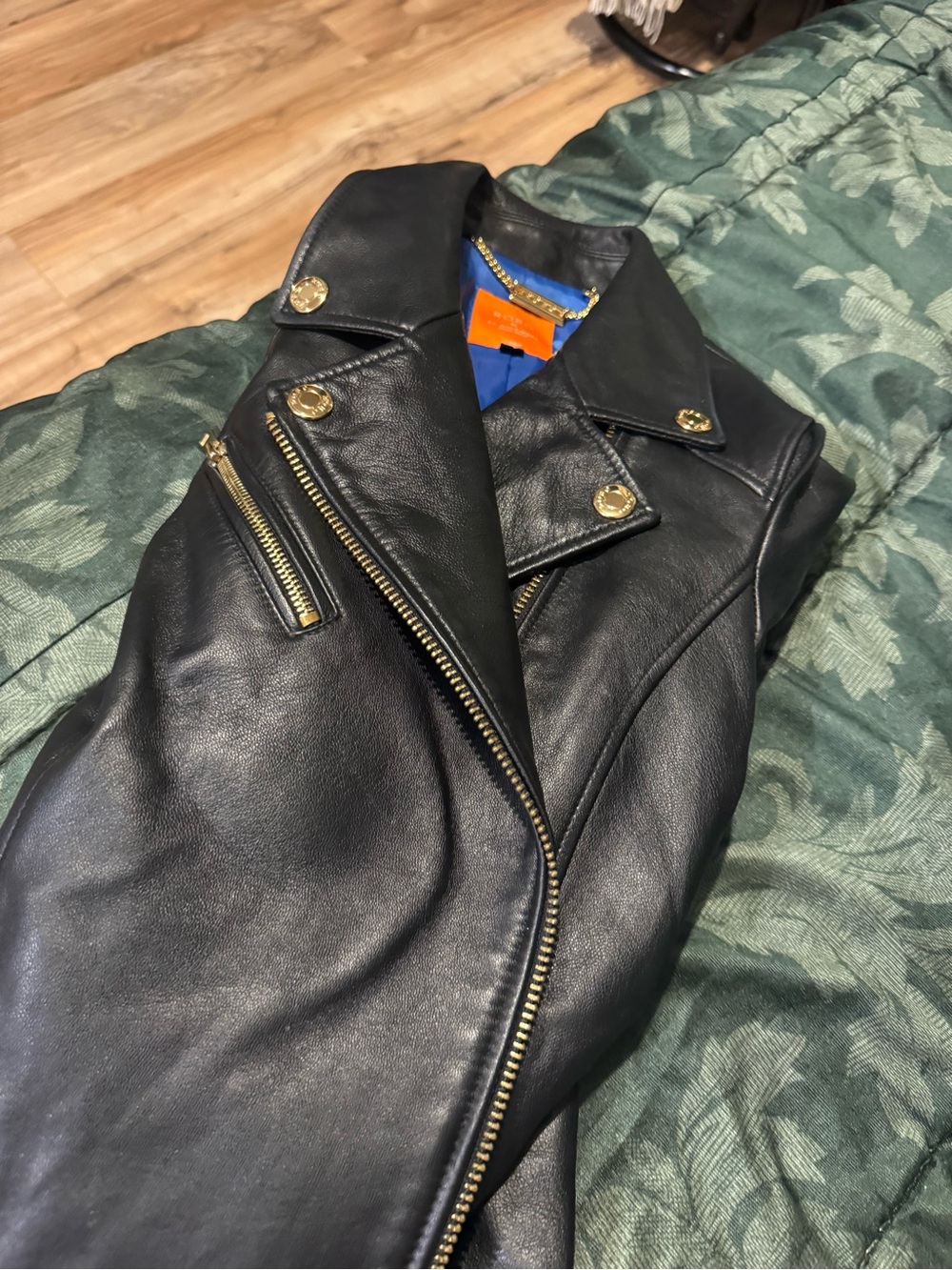 black ROBO x 32 DICEMBRE faux leather jacket